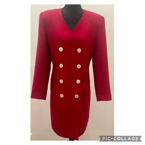 Vintage Red Atrium Collection Blazer Dress